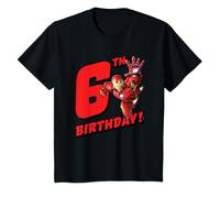 Kinder Marvel Iron Man 6th Birthday T-Shirt
