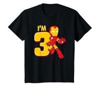 Kinder Marvel Iron Man Cute Iron Man 3rd Birthday I'm 3 T-Shirt