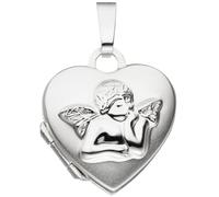 Kinder Medaillon Herz Engel Schutzengel für 2 Fotos 925 Silber Kindermedaillon