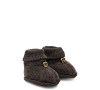 Kinder Merino Booties Dunkelbraun Melange Mikk-Line Größe: 62/68