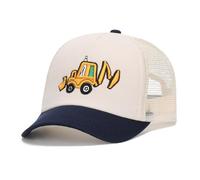Kinder Mesh-Baseballcap mit Bagger-Stickerei Atmungsaktive Basecap Trucker-Cap Schirmmütze, verstellbar UV-Schutz Baseballkappe Cartoon Cap Mütze Sonnenhut für Jungen Mädchen 2-6 Jahre