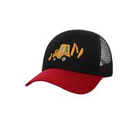 Kinder Mesh-Baseballcap mit Bagger-Stickerei Atmungsaktive Basecap Trucker-Cap Schirmmütze, verstellbar UV-Schutz Baseballkappe Cartoon Cap Mütze Sonnenhut für Jungen Mädchen 2-6 Jahre