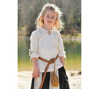 Kinder Mittelalter Bluse Birga 3/4 Arm natur 128