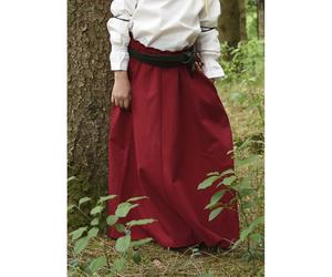 Kinder Mittelalter-Rock Lucia, weit ausgestellt, rot, Gr. 128