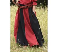 Battle-Merchant Mittelalter Rock Lucia für Mädchen - Wikinger Gewand aus Baumwolle - schwarz/rot, Größe 128