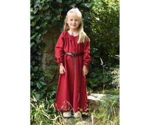 Kinder Mittelalterkleid, Unterkleid Ana, rot, Gr. 128