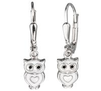 Kinder-Ohrhänger Eule 925 Sterling Silber rhodiniert