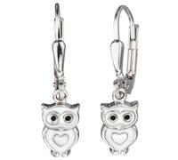 Kinder-Ohrhänger Eule 925 Sterling Silber rhodiniert