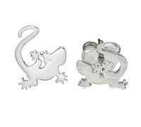 Kinder Ohrstecker Gecko 925 Sterling Silber rhodiniert Ohrringe Kinderohrringe