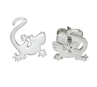 Kinder Ohrstecker Gecko 925 Sterling Silber rhodiniert Ohrringe Kinderohrringe
