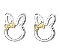Kinder Ohrstecker Hase 925 Sterling Silber bicolor vergoldet Ohrringe