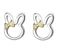 Kinder Ohrstecker Hase 925 Sterling Silber bicolor vergoldet Ohrringe