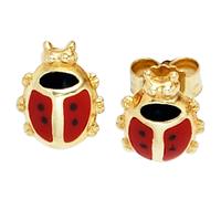 Kinder Ohrstecker Marienkäfer rot 333 Gold Gelbgold Ohrringe Kinderohrringe