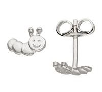 Kinder Ohrstecker Raupe 925 Sterling Silber mattiert Ohrringe Kinderohrringe