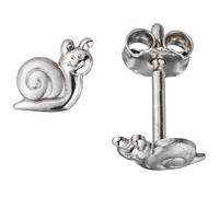 SIGO Kinder Ohrstecker Schnecke 925 Sterling Silber mattiert Ohrringe Kinderohrringe 15848