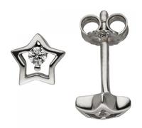 Kinder Ohrstecker Stern 925 Sterling Silber 2 Zirkonia Kinderohrringe