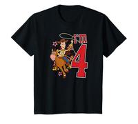 Kinder Pixar Toy Story Birthday Woody I'm 4 T-Shirt