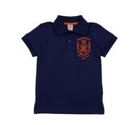 Kinder Poloshirt GOTS-zertifiziert aus Bio-Baumwolle, dunkelblau „Blue Depths“ mit Kragen & Knopfleiste - Walkiddy, weich & alltagstauglich Blau 128