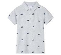 Kinder-Poloshirt Grau Melange 140