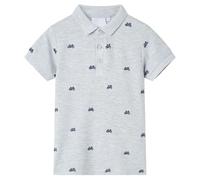 Kinder Poloshirt Shirt Polohemd Kurzarm Kindershirt T-Shirt Grau Melange 140