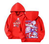 Kinder Pullover Hoodie Mädchen Jungen, Kpop Sweatshirt Kapuzenpullover für Jungen mit Cartoon Anime-Druck, Casual Langarm Pulli Klamotten Teenager Mädchen Y2K Hip Hop Streetwear Hoodies für 3-14 Jahre