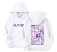 Kinder Pullover Hoodie Mädchen Jungen, Kpop Sweatshirt Kapuzenpullover für Jungen mit Cartoon Anime-Druck, Casual Langarm Pulli Klamotten Teenager Mädchen Y2K Hip Hop Streetwear Hoodies für 3-14 Jahre