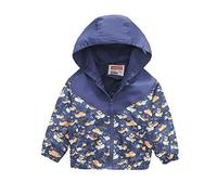 Kinder Regenjacke Übergangsjacke Winterjacke Jungen Wanderjacke Kleinkind Kinder Baby Jungen Mädchen Cartoon Dinosaurier Regenbogen Tarnung Reißverschluss Jacke Mit Trench (Zr2 Dark Blue, 2-3 Years)