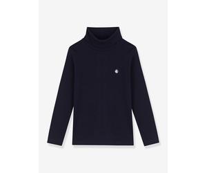 Kinder Rollkragenshirt PETIT BATEAU, Bio-Baumwolle blau Gr. 116