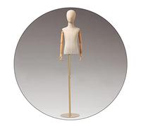 Kinder Schaufensterpuppe Torso Körper mit Kopf und Holzarmen | Kinderbekleidungsgeschäft Modell Requisiten | Manikin für Schneiderinnen Nähen Kleid
