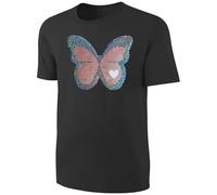Kinder Schmetterling Wendepailletten T-Shirt - Falter Tagfalter Streichel-Shirt - Schwarz Größe 116