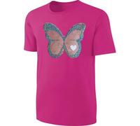 Kinder Schmetterling Wendepailletten T-Shirt - Mädchen Falter Tagfalter Streichel-Shirt - Pink Größe 98