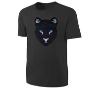 Kinder Schwarzer Panther Wendepailletten T-Shirt - Leopard Jaguar Streichel-Shirt - Schwarz Größe 128