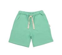 Kinder Shorts GOTS-zertifiziert aus Bio-Baumwolle, hellgrün, elastischer Bund mit Kordelzug - Walkiddy, leicht & bequem für warme Tage Blau 116