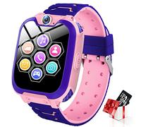 Kinder Smartwatch 7 Spiele - Kids Smartwatch MP3 Musik - Touch Screen Smart Phone Watch mit Kamera Wecker Recorder Rechner, Scherzt Intelligente Uhr für Jungen Mädchen Geschenk 3-12 Ys(W/ 1G SD Card)