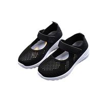 Kinder Sneaker Atmungsaktiv Einfarbige Mesh Turnschuhe Jungen Mädchen Rutschfester Sport Schuhe Breite Füße Laufschuhe Outdoor Lässig Sportschuhe Leicht Kinderschuhe (Black, 30 Little Child)