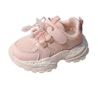 Kinder Sneaker Atmungsaktiv Einfarbige Turnschuhe Jungen Mädchen Outdoor Lässig Sportschuhe Leicht Kinderschuhe Rutschfester Sport Schuhe Breite Füße Laufschuhe (Pink, 30.5 Little Child)