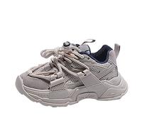 Kinder Sneaker Atmungsaktiv Mesh Turnschuhe Baby Jungen Mädchen Rutschfester Sportschuhe Outdoor Lässig Sport Schuhe Breite Füße Laufschuhe Fashion Leicht Kinderschuhe (Grey, 33 Big Kids)