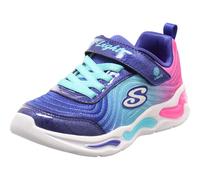 Skechers Kinder Sneaker S-Lights Wavy Beams Ombre Express Blinkfunktion Glitzer Gr. 32 navy/multi