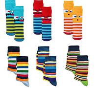 Kinder Socken 6 Paar 35-38, Mehrfarbig1