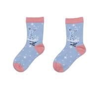 Kinder Socken Bio-Baumwolle Mermaids/White Horses lila GOTS zertifiziert weiche Walkiddy Kindersocken vegan elastisch atmungsaktiv nachhaltige Socken für Mädchen und Jungen 22/24