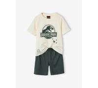 Kinder Sommer-Schlafanzug JURASSIC WORLD mausgrau Gr. 116