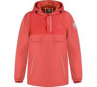 Kinder Sommerjacke mit Netzfutter atmungsaktiver Windbreaker Regenjacke mit Kapuze - wasserdichter Anorak für Junge und Mädchen mit 3M™ Scotchlite™ Reflektor Streifen Farbe Coral Größe 110-116