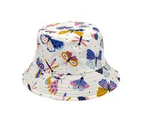 Kinder Sonnenhut Junge - Cap Kinder, Kinder Verstellbarer Kinnriemen Sonnenhut Sommer Frühling Sonnenhut niedliche Cartoon Outdoor Strand Eimer Kappe (White One Size)