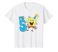 Kinder SpongeBob SquarePants I'm 5 Birthday Hat T-Shirt