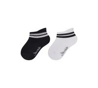 Kinder-Sport-Knöchelsocken mit Coolmax® 2 Paare Sterntaler - schwarz und weiß Größe: 19-22