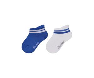 Kinder Sport-Knöchelsocken mit Coolmax® 2er-Pack Sterntaler - blau und weiß Größe: 23-26