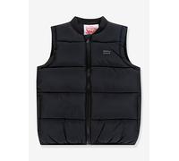 Steppweste LEVI'S KIDS "LVB BATWING EMB PUFFER VEST", Jungen, Gr. 4 (104), schwarz (jet schwarz), Steppware, Obermaterial: 100% Polyester, unifarben, normal hüftbedeckend, Rundhals, Westen Steppweste,