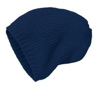Kinder Strick-Beanie Schurwolle marine 43/46