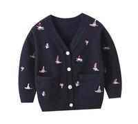 Kinder-Strickjacke, blau, langärmelig, stilvoller Kinderpullover für Jungen und Mädchen von 2-4 Jahren, mehrfarbig, Einheitsgröße, Mehrfarbig, one-size
