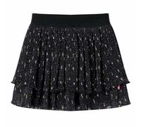 Kinder Stufenrock mit Rüschen Rock Minirock Kinderrock Mädchen Schwarz 104